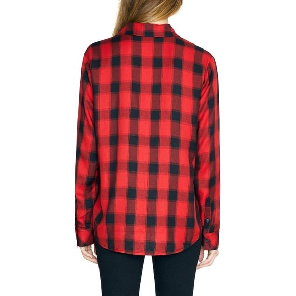 NEW Sanctuary On Fire New Generation Plaid Boyfriend Shirt - Picture 2 of 2